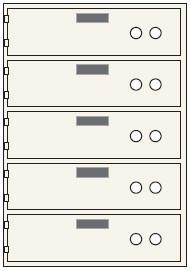 SafeandVaultStore AB-310 Safe Deposit Boxes (5 - 3" x 10" Openings)